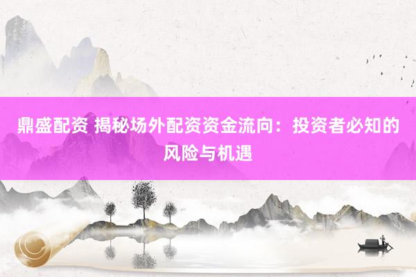 鼎盛配资 揭秘场外配资资金流向：投资者必知的风险与机遇
